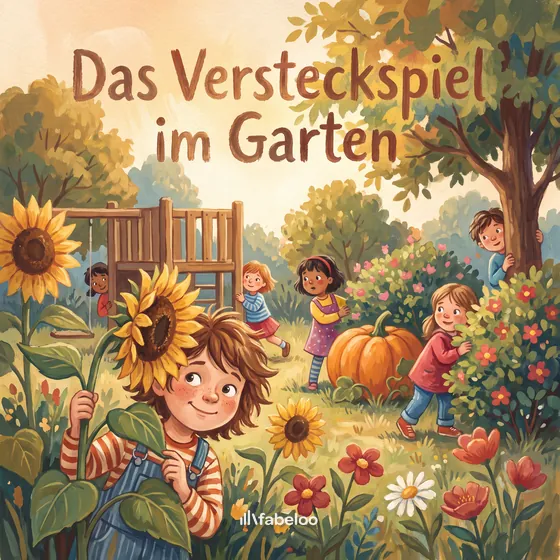 Beispiel-Cover «Das Versteckspiel im Garten» — Hörspiel zum Anlass Kindergarten