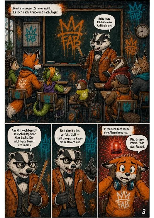 Seite 3 aus dem Bilderbuch «Fab the Fox»