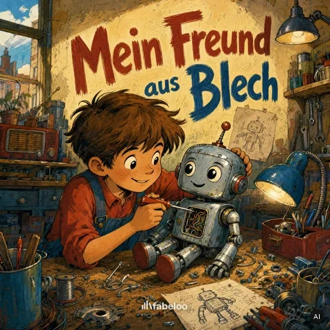 Beispiel-Cover: Roboter im Stil Comic